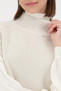 MONARI KNITTED VEST WITH STAND-UP COLLAR