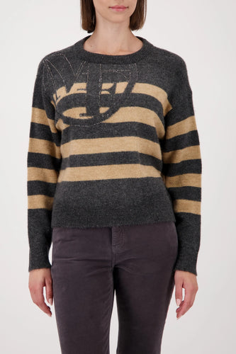 MONARI SWEATER WITH STRIPED PATTERN
