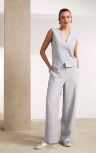 ASYMMETRIC STYLE WAISTCOAT - SILVER