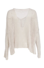 Load image into Gallery viewer, LOOSE WEAVE V NECK KNIT - ALMOND