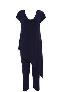 Naya Overtop Jersey Jumpsuit in Navy