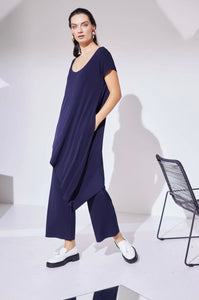 Naya Overtop Jersey Jumpsuit in Navy