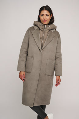 RENI WOOL COAT WITH REMOVABLE DOWN JACKET