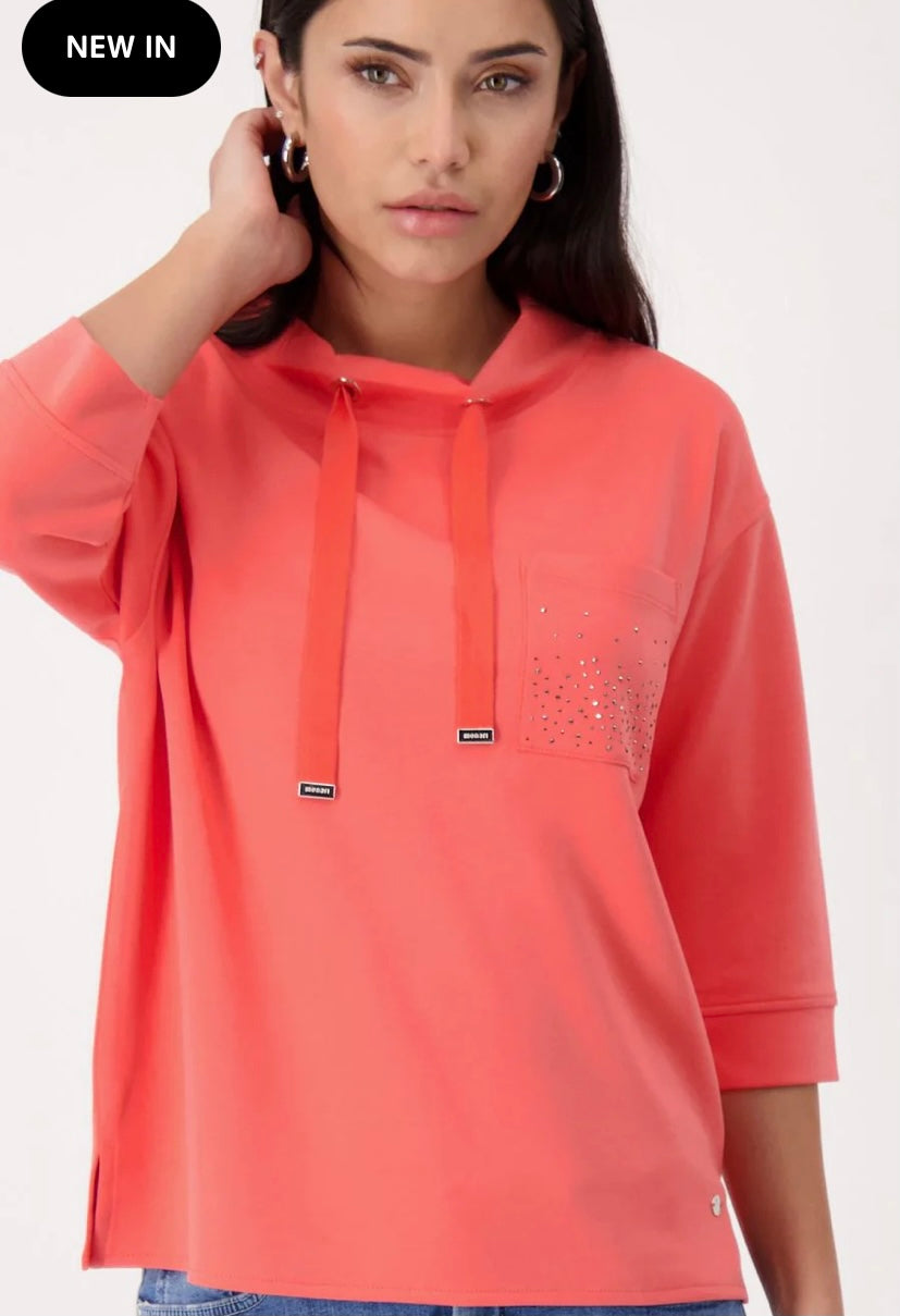 Monari Toggle sweater Bright coral