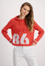 Load image into Gallery viewer, Monari Hooded sweater bright coral