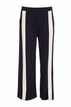 Load image into Gallery viewer, WIDE LEG TROUSER WITH CONSTRAST - BLACK AND SAND
