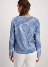 Load image into Gallery viewer, Monari Denim Look sweater Indigo Pattern