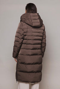 Reversible long padded coat