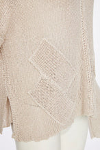 Load image into Gallery viewer, LOOSE WEAVE V NECK KNIT - ALMOND