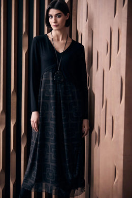 Peruzzi Contrast Fabric Dress