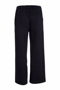 WIDE LEG TROUSER WITH CONSTRAST - BLACK AND SAND