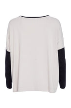 Load image into Gallery viewer, NAYA PLACEMENT PRINT TOP - TAUPE AND BLACK