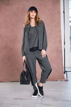 Load image into Gallery viewer, NAYA SHORT JACKET WITH SIDE PANELS - FOREST AND BLACK