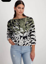 Load image into Gallery viewer, Monari Tiger sweater Grey Pattern