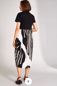 Peruzzi Monochrome Print Dress