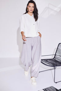 Naya trousers with tuck hem