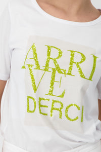 Monari  T-shirt made of high-quality cotton impresses with its sparkling sequin font.