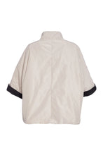 Load image into Gallery viewer, HIGH NECK REVERSIBLE JACKET - BLACK AND TAUPE