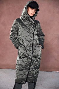 NAYA  Padded coat with pocket and contrasts