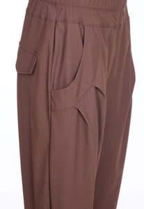 NAYA ICONIC CUFF TROUSERS IN COCOA