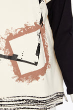 Load image into Gallery viewer, NAYA PLACEMENT CUBE PRINT TOP - SAND AND BLACK